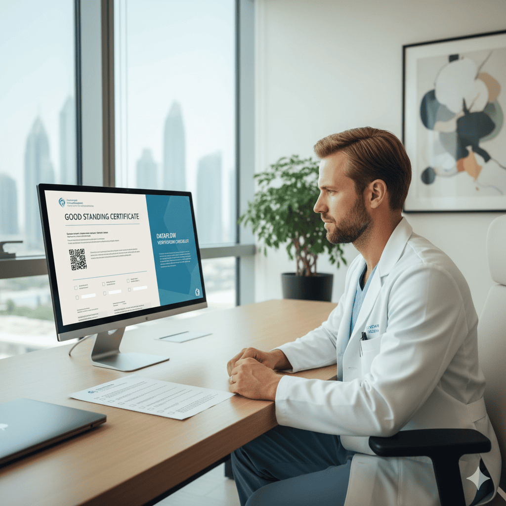 Good Standing Certificates for the Gulf: Clean Requests from Home Regulators (GMC/NMC, NMBI, AHPRA, etc.) and How They Feed DataFlow/PSV