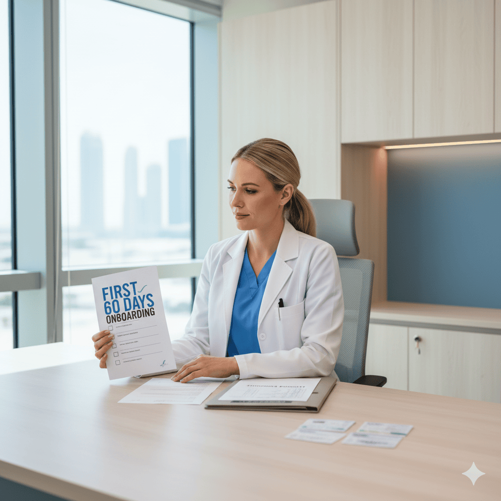 First 60 Days for Western-Trained Doctors in Abu Dhabi Private Hospitals: A Calm Onboarding Framework