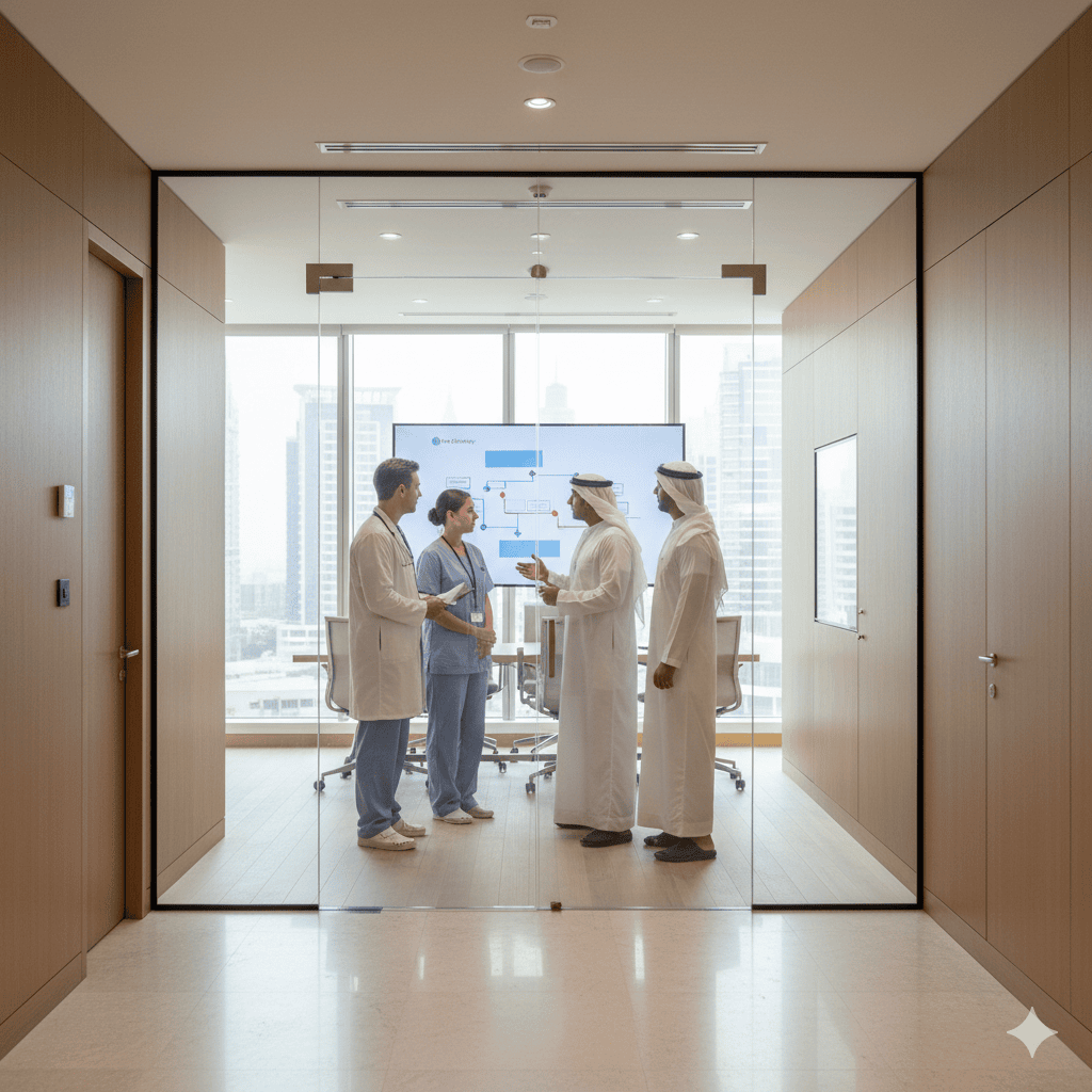 Western-trained doctors, nurses and physiotherapists in Dubai, Abu Dhabi, Riyadh and Doha private hospitals: clinical governance patients can trust